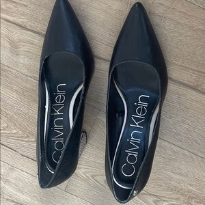 Calvin Klein Black Pointed Toe Heels size 37